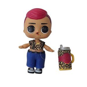 LOL Surprise Boys Slick Doll Series 3 MGA Leopard Shirt With Cup Accessory